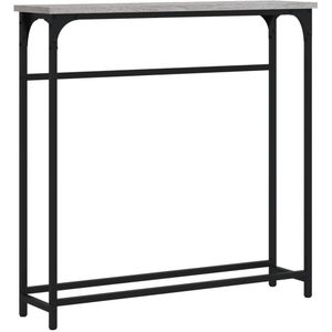 vidaXL Wandtafel 75x19,5x75 cm bewerkt hout grijs sonoma eikenkleurig