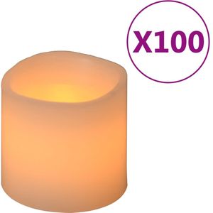 vidaXL Kaarsen 100 st LED warmwit