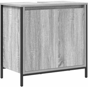 vidaXL Badkamerkast wastafelkast 60x34,5x60 cm grijs sonoma