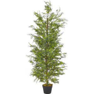 vidaXL-Kunstplant-met-pot-cipresboom-150-cm-groen