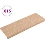 vidaXL-Trapmatten-15-st-65x21x4-cm-naaldvilt-bruin