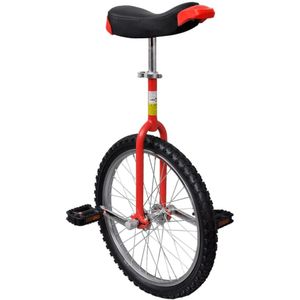 vidaXL Eenwieler verstelbaar 20 inch rood