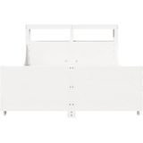 vidaXL - Bedframe - zonder - matras - massief - grenenhout - witx200 - cm