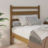 vidaXL Hoofdbord 96x4x100 cm massief grenenhout honingbruin