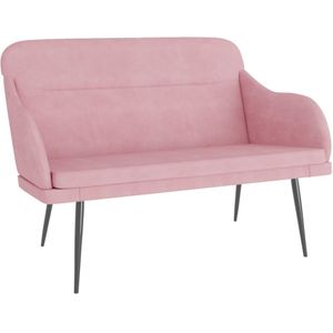 vidaXL Bankje 110x76x80 cm fluweel roze