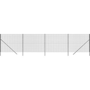 vidaXL Draadgaashek 2,2x10 m gegalvaniseerd staal antracietkleurig