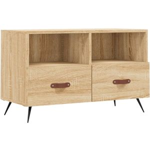 VidaXL TV-meubel 80x36x50 cm - Bewerkt Hout Sonoma Eiken