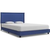 vidaXL Bedframe zonder matras 135x190 cm blauw