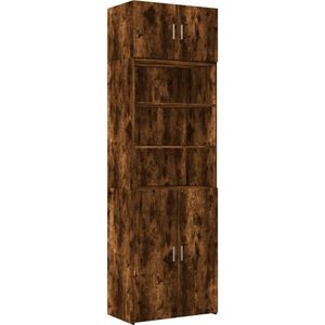 vidaXL Opbergkast 70x42,5x225 cm bewerkt hout gerookt eikenkleur