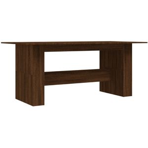 vidaXL Eettafel 180x90x76 cm bewerkt hout bruineikenkleurig