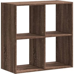 vidaXL Boekenkast 68,5x32x68,5 cm bewerkt hout bruin eikenkleur