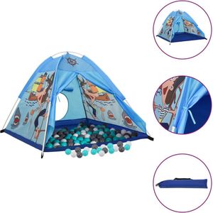 vidaXL Kinderspeeltent met 250 ballen 120x120x90 cm blauw