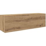 vidaXL Badkamerwandkast 100x25x30cm bewerkt hout artisanaal eikenkleur