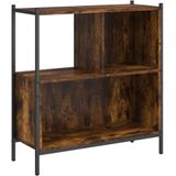 vidaXL Boekenkast 72x28x77,5 cm bewerkt hout gerookt eikenkleurig