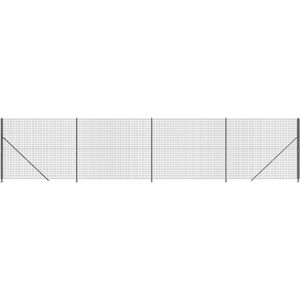 vidaXL Draadgaashek met flens 2,2x10 m antracietkleurig