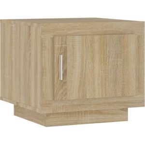 vidaXL Salontafel 51x50x45 cm bewerkt hout sonoma eikenkleurig