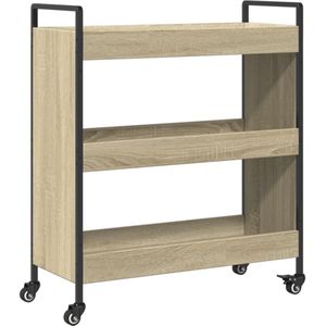 vidaXL Keukentrolley 70x30x82 cm bewerkt hout sonoma eikenkleurig