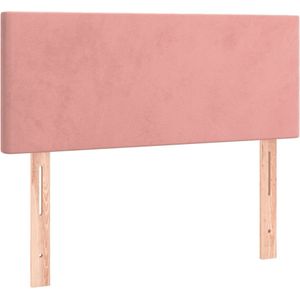 VidaXL Hoofdbord 80x5x78/88 cm - Fluweel Roze