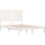 vidaXL - Bedframe - zonder - matras - massief - grenenhout - witx200 - cm