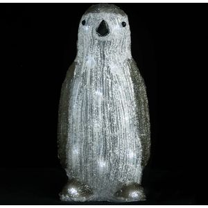 vidaXL Kerstfiguur pinguïn LED binnen en buiten 30 cm acryl
