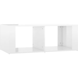 VidaXL Salontafel 100x50x36 cm Bewerkt Hout Hoogglans Wit