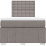 vidaXL - Boxspring - met - matras - stof - taupex190 - cm