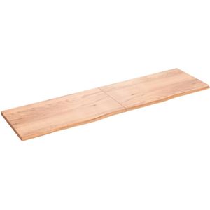 vidaXL-Wandschap-220x60x(2-4)cm-behandeld-massief-eikenhout-lichtbruin