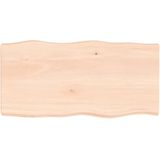 vidaXL Tafelblad natuurlijke rand 80x40x(2-6) cm massief eikenhout