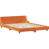 vidaXL - Bedframe - zonder - matras - massief - grenenhout - wasbruinx200 - cm