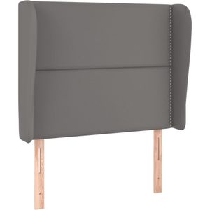 vidaXL - Hoofdbord - met - randenx23x118/ - cm - kunstleer - grijs