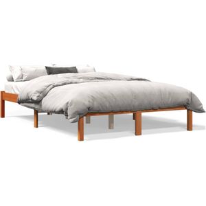 vidaXL - Bed - met - matras - massief - grenenhout - wasbruinx190 - cm