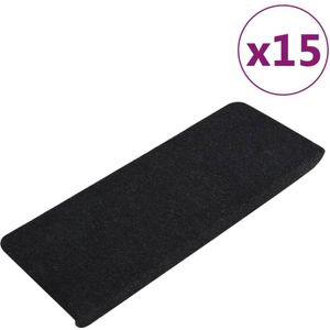 vidaXL-Trapmatten-zelfklevend-15-st-65x24,5x3,5-cm-zwart