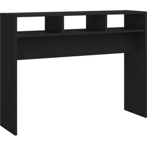 vidaXL Wandtafel 105x30x80 cm bewerkt hout zwart