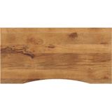 vidaXL Bureaublad met ronding 140x50x2,5 cm massief ruw mangohout