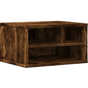 vidaXL Printerkastje 40x32x22,5 cm bewerkt hout gerookt eikenkleurig