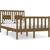 VidaXL Bedframe Massief Hout Honingbruin 120x190 cm - 4FT Small Double