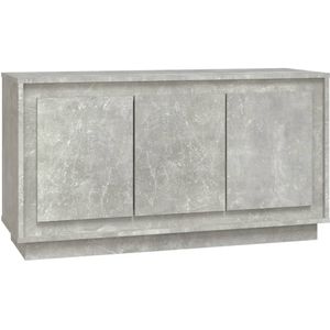 vidaXL Dressoir 102x35x55 cm bewerkt hout betongrijs