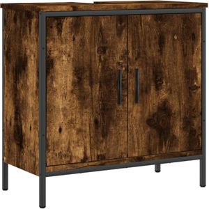 vidaXL Badkamerkast 60x30x60 cm bewerkt hout gerookt eikenkleurig