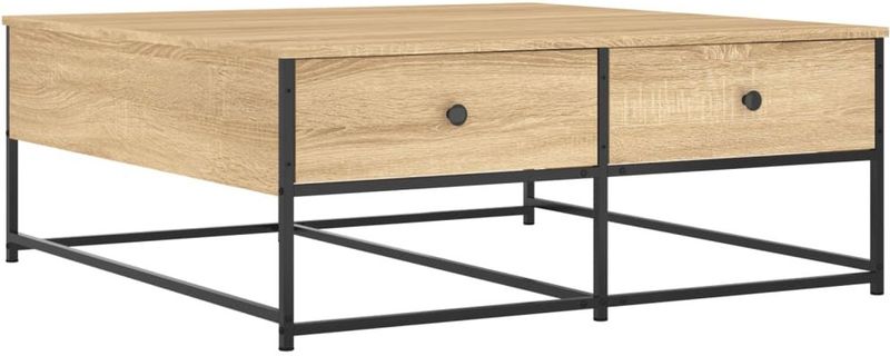 vidaXL-Salontafel-100x99x40-cm-bewerkt-hout-sonoma-eikenkleurig