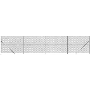 vidaXL Gaashek met flens 2,2x10 m antracietkleurig