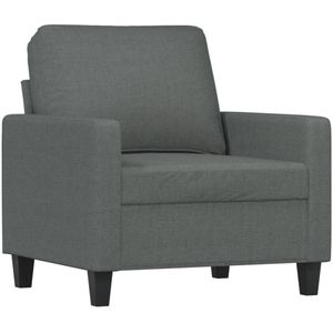 vidaXL Fauteuil 60 cm stof donkergrijs