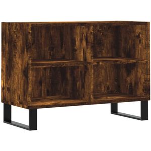 vidaXL Tv-meubel 69,5x30x50 cm bewerkt hout gerookt eikenkleurig