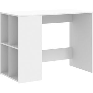 vidaXL Bureau 102x50x75 cm bewerkt hout wit