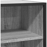 vidaXL Dressoir 68x35x76 cm bewerkt hout en metaal grijs sonoma