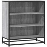 vidaXL Dressoir 68x35x76 cm bewerkt hout en metaal grijs sonoma