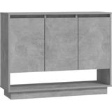 vidaXL Dressoir 97x31x75 cm bewerkt hout betongrijs
