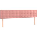 vidaXL Hoofdborden 2 st 80x5x78/88 cm fluweel roze