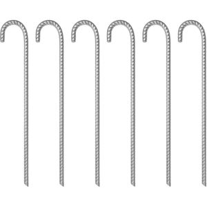 vidaXL - Tentharingen - 6 - st - Ø12 - mm - 41,5 - cm - gegalvaniseerd - staal