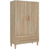 VidaXL Hoge Kast 70x31x115 cm Bewerkt Hout Sonoma Eikenkleurig