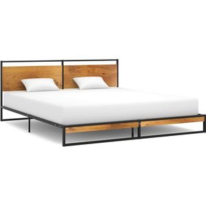 vidaXL - Bedframe - Zwart - Gepoeerd Metaal - 180x200 cm